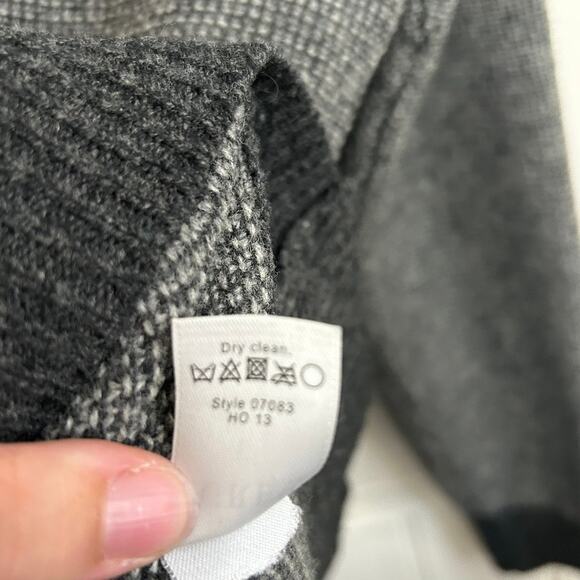 J Crew Preppy Pullover Cardigan L Gray Shawl Collar Academia Classic Wool Men - Picture 11 of 11